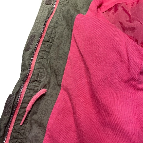 Kids Olive Green Jacket with Pink Accents - Picture 11 of 13